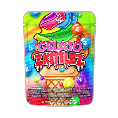 Gelato Zkittlez Mylar Pouches Pre - Labeled - 3.5g (1/8oz)