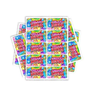 Gelato Zkittlez Rectangle / Pre - Roll Labels - Pre - Roll (10.16cm x 6.7cm)