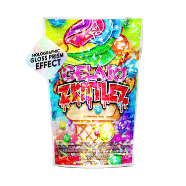 Gelato Zkittlez SFX Mylar Pouches Pre - Labeled - 3.5g (1/8oz)
