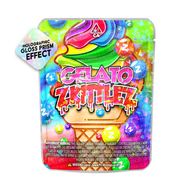 Gelato Zkittlez SFX Mylar Pouches Pre - Labeled - 3.5g (1/8oz)