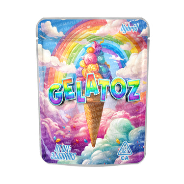 Gelatoz Mylar Pouches Pre - Labeled - 3.5g (1/8oz)