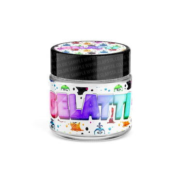 Gelatti Glass Jars Pre - Labeled - 3.5grams (1/8oz)