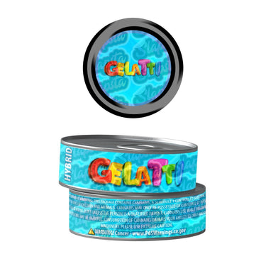 Gelatti Pre - Labeled 3.5g Self - Seal Tins - 60pcs