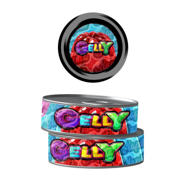 Gelly Pre - Labeled 3.5g Self - Seal Tins - 60pcs