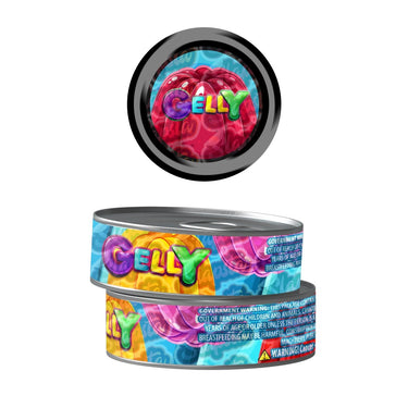 Gelly Pre - Labeled 3.5g Self - Seal Tins - 60pcs