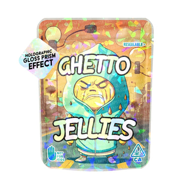 Ghetto Jellies SFX Mylar Pouches Pre - Labeled - 3.5g (1/8oz)