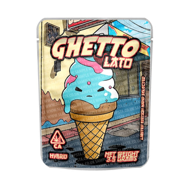 Ghetto Lato Mylar Pouches Pre - Labeled - 3.5g (1/8oz)