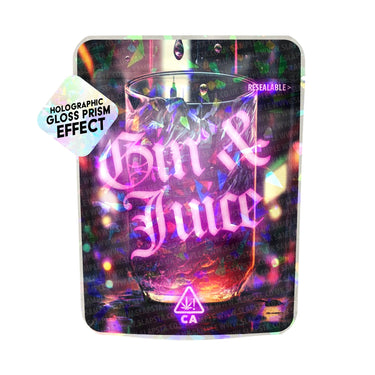 Gin And Juice SFX Mylar Pouches Pre - Labeled - 3.5g (1/8oz)