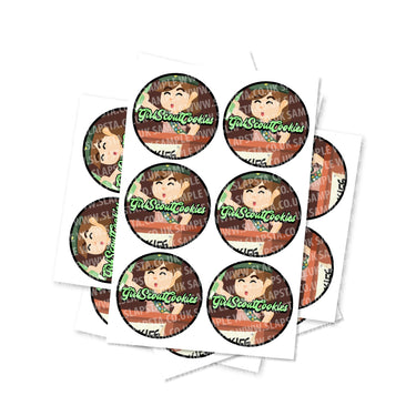 Girl Scout Cookies Circular Stickers - 2.5cm