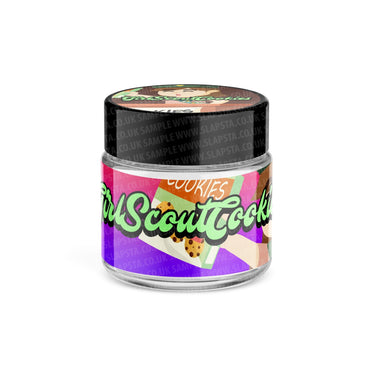 Girl Scout Cookies Glass Jars Pre - Labeled - 3.5grams (1/8oz)