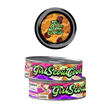 Girl Scout Cookies Pre - Labeled 3.5g Self - Seal Tins - 60pcs