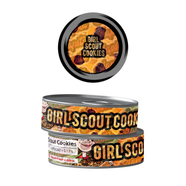 Girl Scout Cookies Pre - Labeled 3.5g Self - Seal Tins - 60pcs