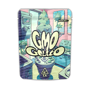 Gmo Gelato Mylar Pouches Pre - Labeled - 3.5g (1/8oz)