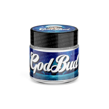 God Bud Glass Jars Pre - Labeled - 3.5grams (1/8oz)