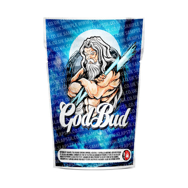 God Bud Mylar Pouches Pre-Labeled - 3.5g (1/8oz) / No / 16pcs