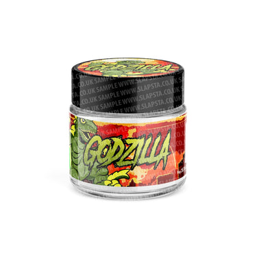 Godzilla Glass Jars Pre - Labeled - 3.5grams (1/8oz)