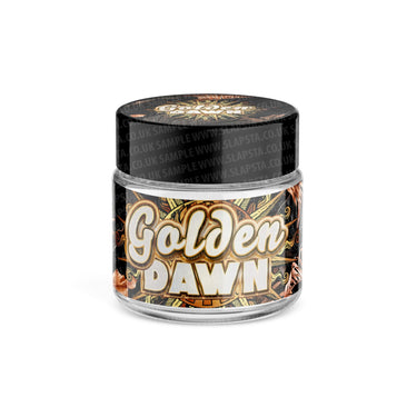Golden Dawn Glass Jars Pre - Labeled - 3.5grams (1/8oz)