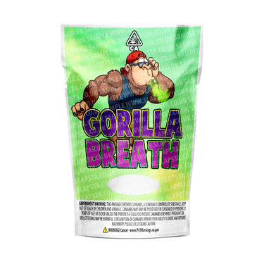 Gorilla Breath Mylar Pouches Pre-Labeled - 3.5g (1/8oz) / No / 16pcs
