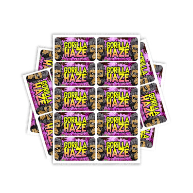 Gorilla Haze Rectangle / Pre-Roll Labels - Pre-Roll (10.16cm x 6.7cm) / 10