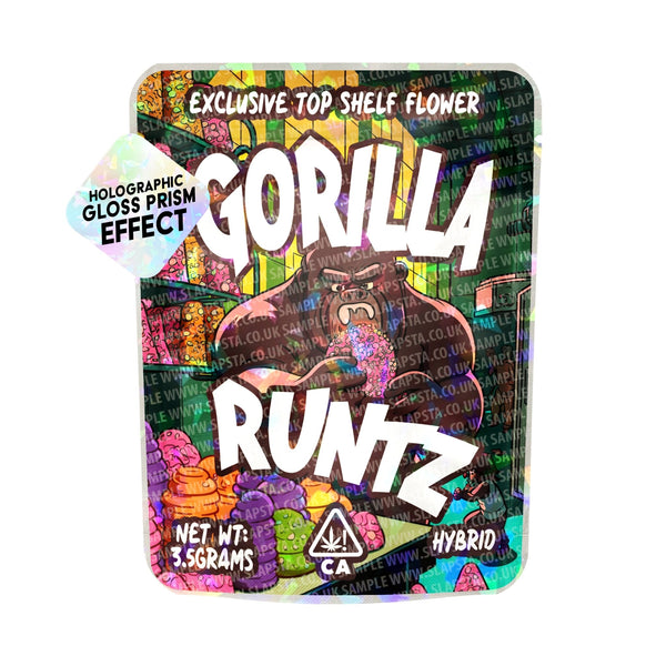 Gorilla Runtz SFX Mylar Pouches Pre-Labeled - SLAPSTA