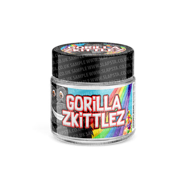 Gorilla Zkittlez Glass Jars Pre - Labeled - 3.5grams (1/8oz)