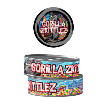 Gorilla Zkittlez Pre - Labeled 3.5g Self - Seal Tins - 60pcs
