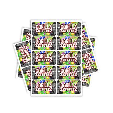 Gorilla Zkittlez Rectangle / Pre - Roll Labels - Pre - Roll (10.16cm x 6.7cm)