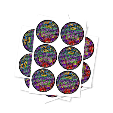 Grandaddy Purple Circular Stickers - 2.5cm