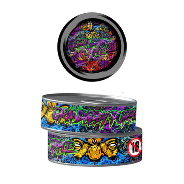 Grandaddy Purple Pre - Labeled 3.5g Self - Seal Tins - 60pcs