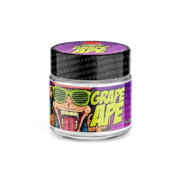 Grape Ape Glass Jars Pre - Labeled - 3.5grams (1/8oz)