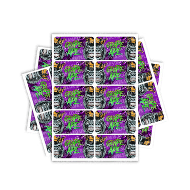 Grape Ape Rectangle / Pre-Roll Labels - Pre-Roll (10.16cm x 6.7cm) / 10