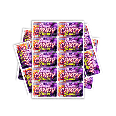 Grape Candy Breath Rectangle / Pre-Roll Labels - Pre-Roll (10.16cm x 6.7cm) / 10