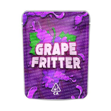 Grape Fritter Mylar Pouches Pre - Labeled - 3.5g (1/8oz)