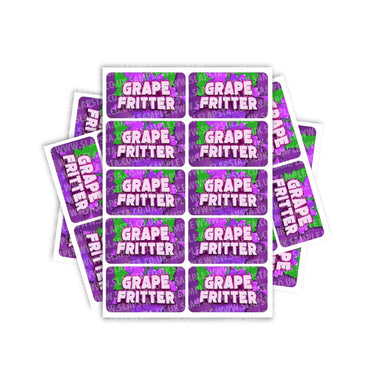 Grape Fritter Rectangle / Pre - Roll Labels - Pre - Roll (10.16cm x 6.7cm)
