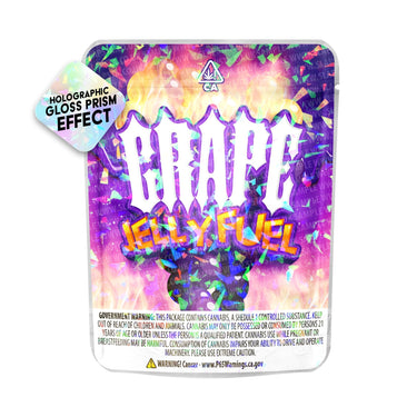 Grape Jelly Fuel SFX Mylar Pouches Pre - Labeled - 3.5g (1/8oz)