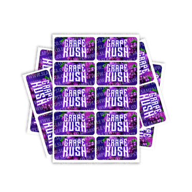 Grape Kush Rectangle / Pre-Roll Labels - Pre-Roll (10.16cm x 6.7cm) / 10