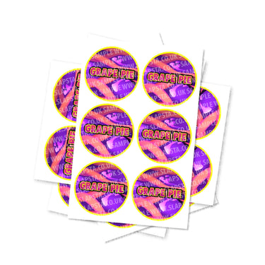 Grape Pie Circular Stickers - 2.5cm