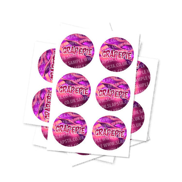 Grape Pie Circular Stickers - 2.5cm