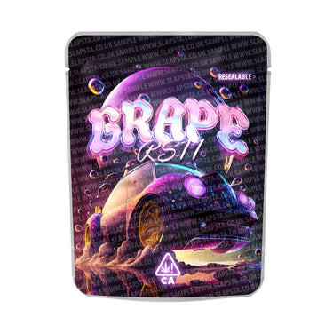 Grape RS11 Mylar Pouches Pre - Labeled - 3.5g (1/8oz)