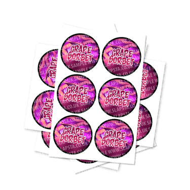 Grape Sorbet Circular Stickers - 2.5cm
