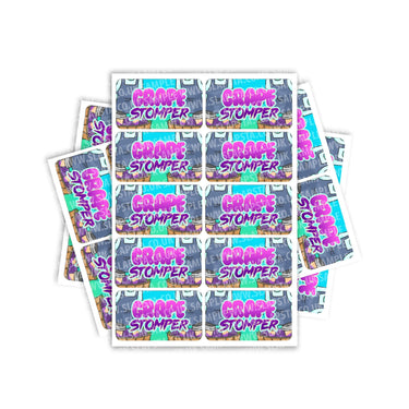 Grape Stomper Rectangle / Pre-Roll Labels - Pre-Roll (10.16cm x 6.7cm) / 10