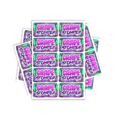 Grape Stomper Rectangle / Pre-Roll Labels - Pre-Roll (10.16cm x 6.7cm) / 10