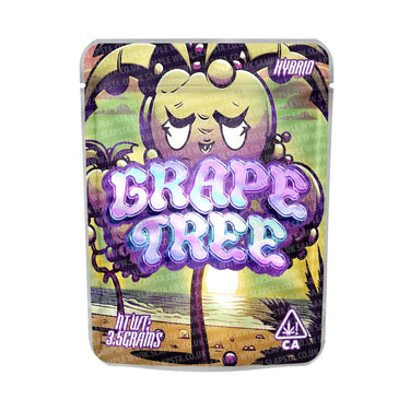 Grape Tree Mylar Pouches Pre - Labeled - 3.5g (1/8oz)