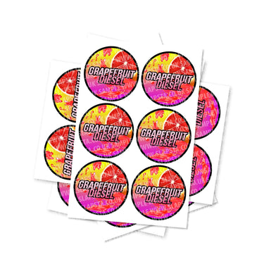 Grapefruit Diesel Circular Stickers - 2.5cm