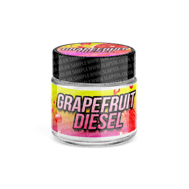 Grapefruit Diesel Glass Jars Pre - Labeled - 3.5grams (1/8oz)