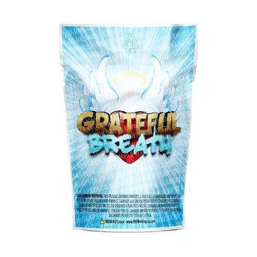Grateful Breath Mylar Pouches Pre-Labeled - 3.5g (1/8oz) / No / 16pcs