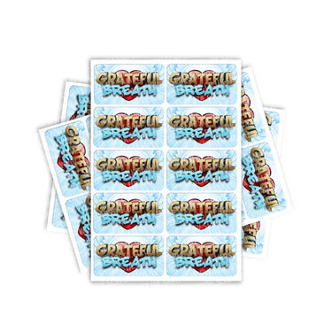 Grateful Breath Rectangle / Pre-Roll Labels - Pre-Roll (10.16cm x 6.7cm) / 10