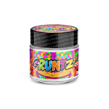 Gruntz Glass Jars Pre - Labeled - 3.5grams (1/8oz)