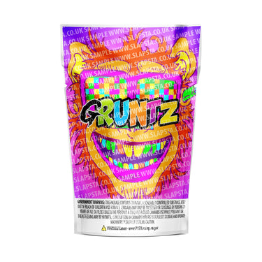Gruntz Mylar Pouches Pre-Labeled - 3.5g (1/8oz) / No / 16pcs