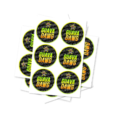 Guava Dawg Circular Stickers - 2.5cm
